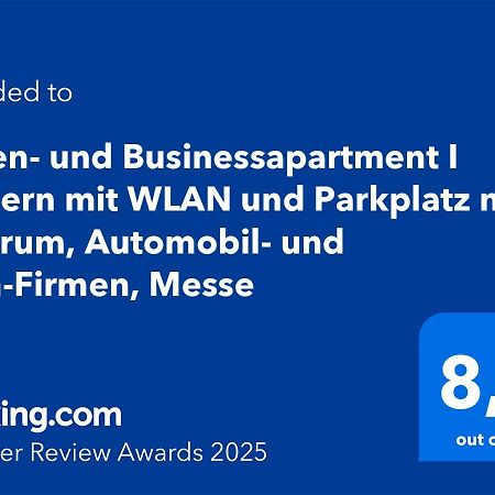 Ferien- Und Businessapartment I Modern Mit Wlan Und Parkplatz Nahe Zentrum, Automobil- Und Tech-Firmen, Messe 瑞宁根 外观 照片